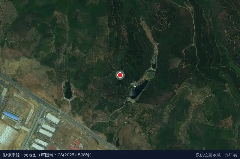 百东新区产业园三建项目部卫星位置示意图
