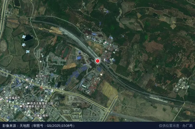 百色市华侨管理区卫星位置示意图