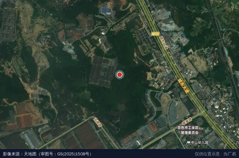 百色市西王电气设备销售有限公司卫星位置示意图