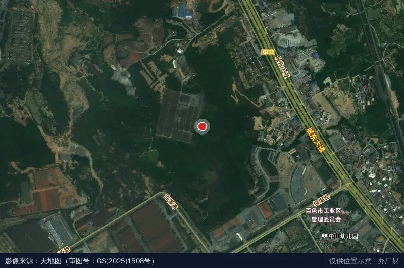 广西百色市锦科玩具制造有限责任公司卫星位置示意图