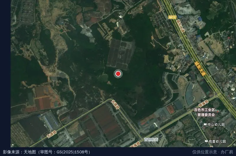 百色市塞特非晶科技有限公司卫星位置示意图