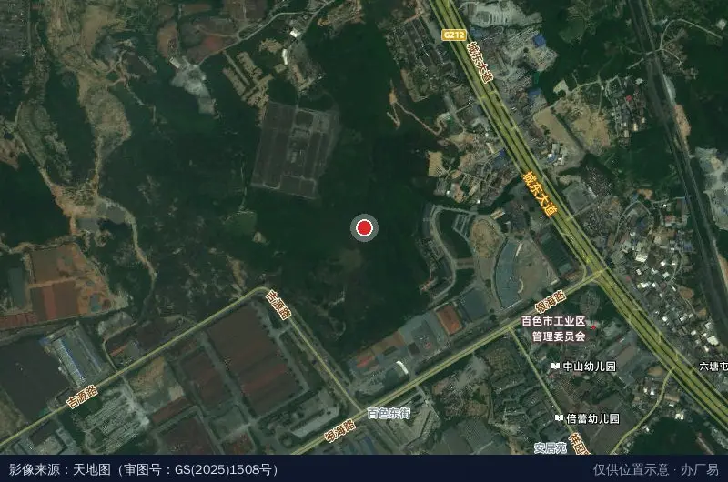 百色珍洋塑料制品厂卫星位置示意图