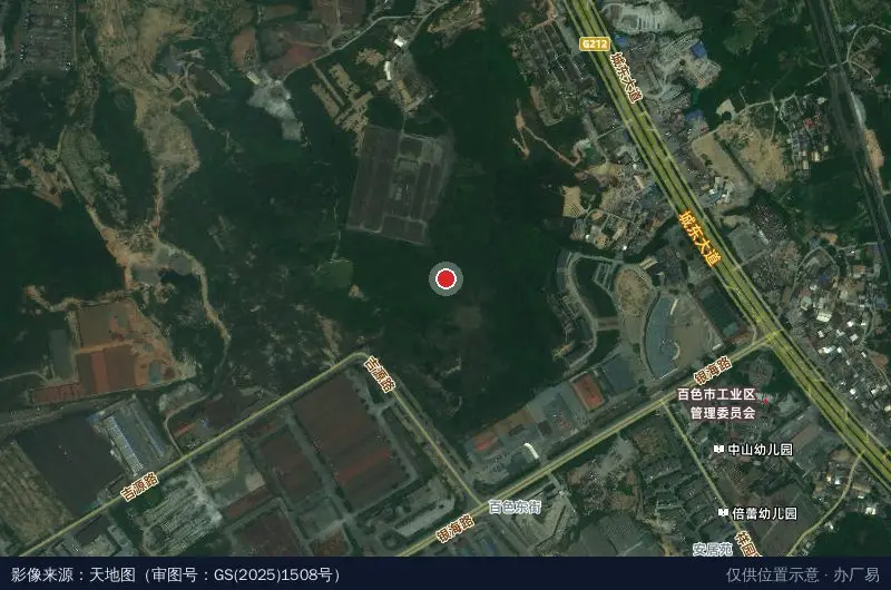 广西中博光通信设备有限公司卫星位置示意图