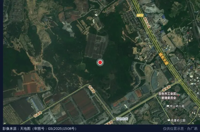 百色市金鹅缘食品有限公司卫星位置示意图