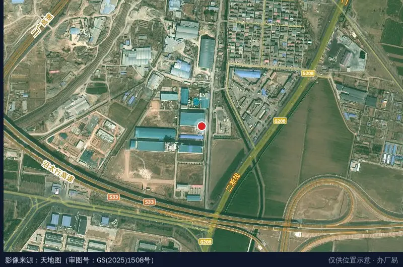 河南二建集团纳米产业园项目部卫星位置示意图