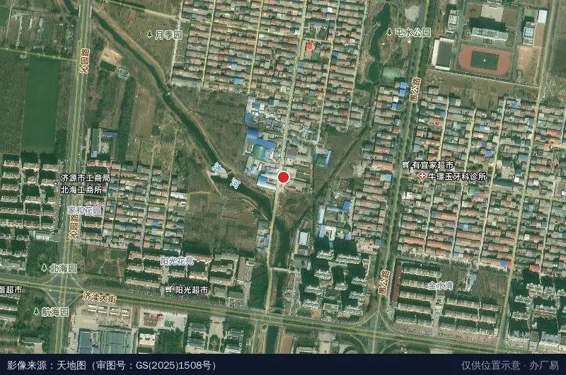 济水文化产业园-西1门卫星位置示意图