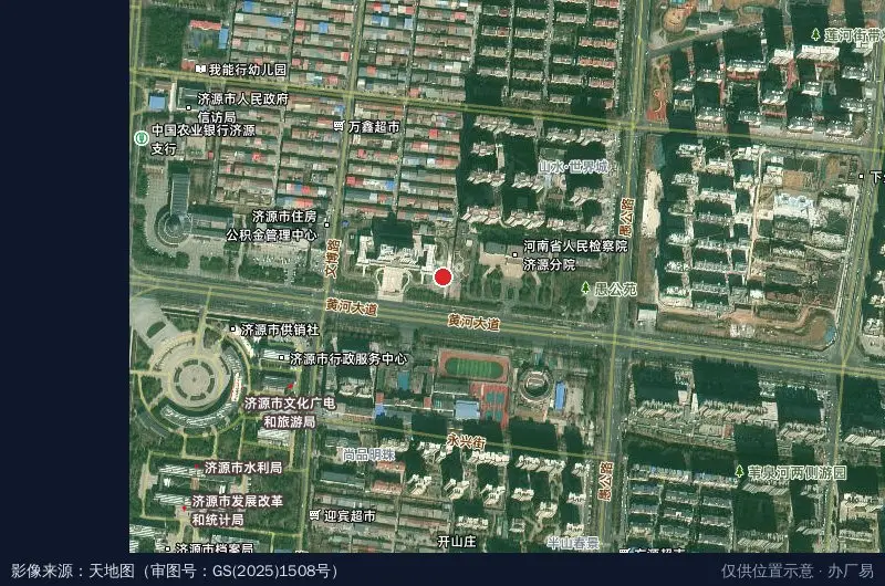 高新区综合服务管理中心卫星位置示意图
