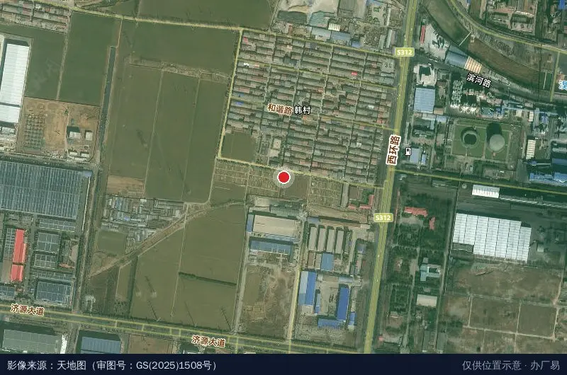 济源万顺钢管有限公司卫星位置示意图