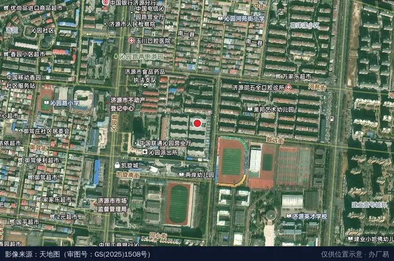 大学生扶贫创业园卫星位置示意图