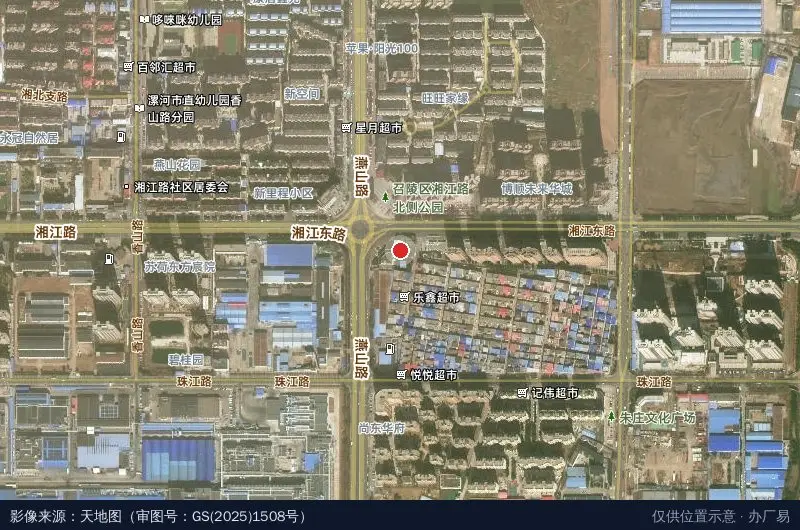 双汇第一工业园卫星位置示意图