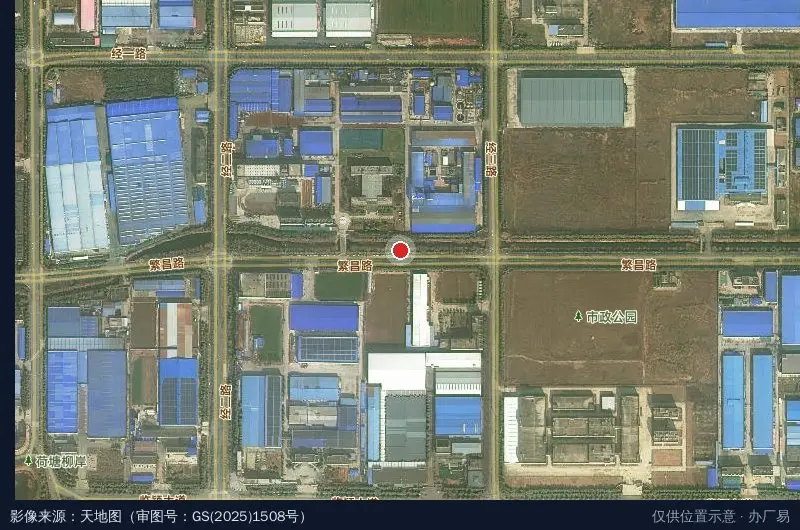 银河工业园卫星位置示意图