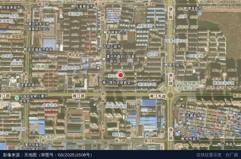 双汇第一工业园-西5门卫星位置示意图