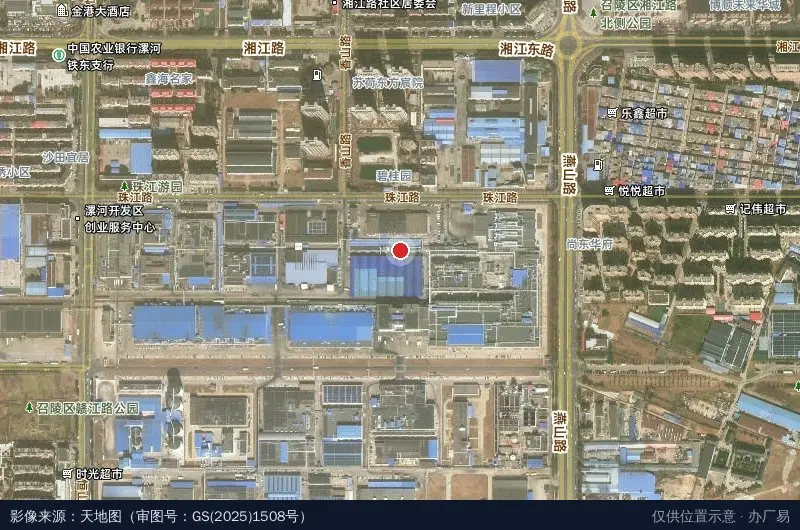 双汇第一工业园-西1门卫星位置示意图