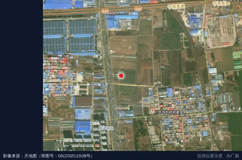 小村铺都市生态产业园卫星位置示意图