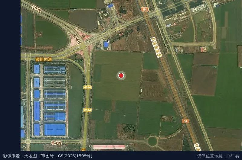 上阀产业园卫星位置示意图