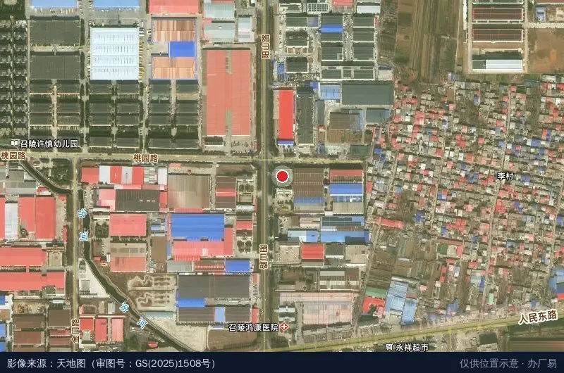 东城产业卫星位置示意图