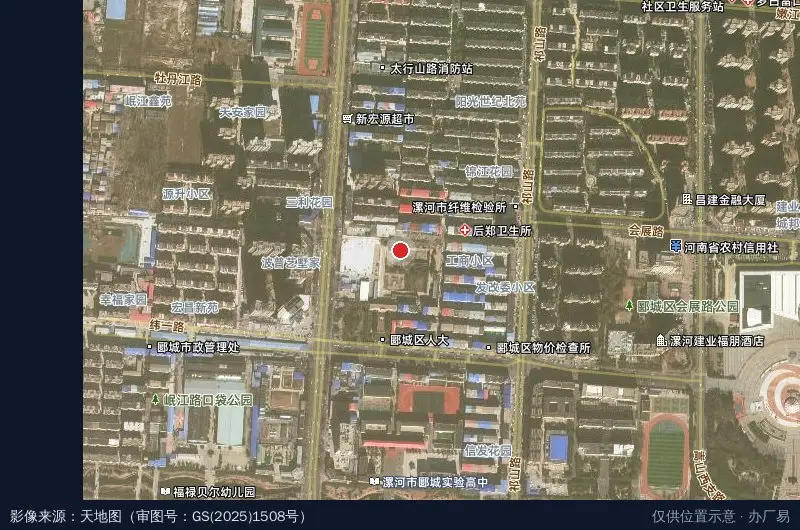 漯河市蟠枣产业园孵化基地卫星位置示意图