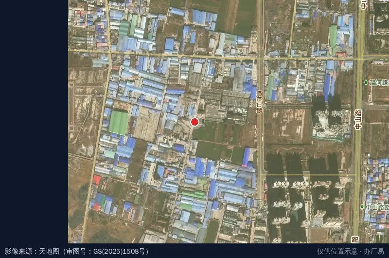 翟庄街道产业创业园卫星位置示意图