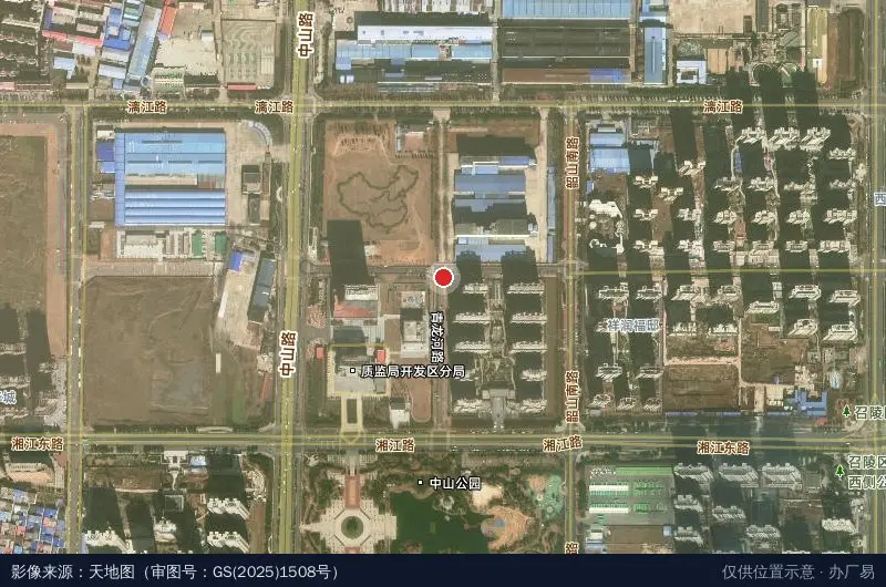 中国葛洲坝集团路桥工程有限公司漯河107国道施工总承包项目部卫星位置示意图