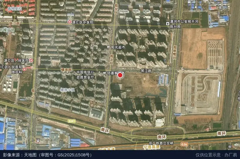 美的物流园漯河亨泽物流卫星位置示意图