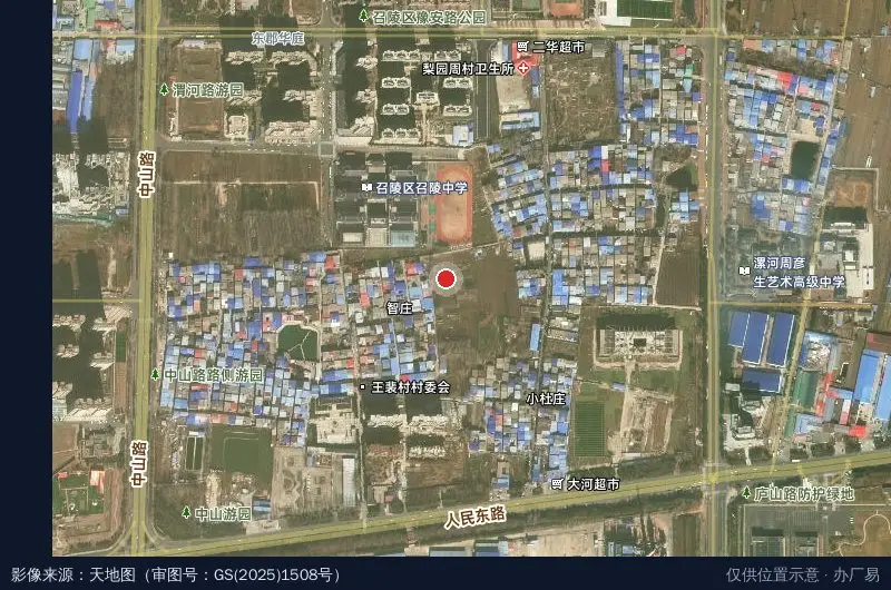 立业物流园卫星位置示意图