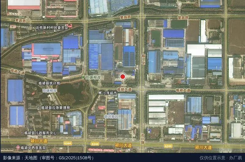 豫中南物流园农民工返乡创业服务中心卫星位置示意图