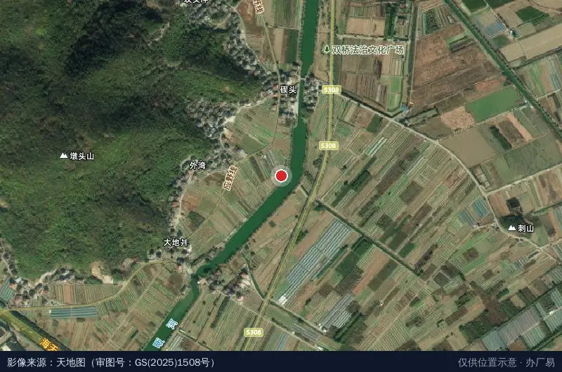 临港工业园卫星位置示意图