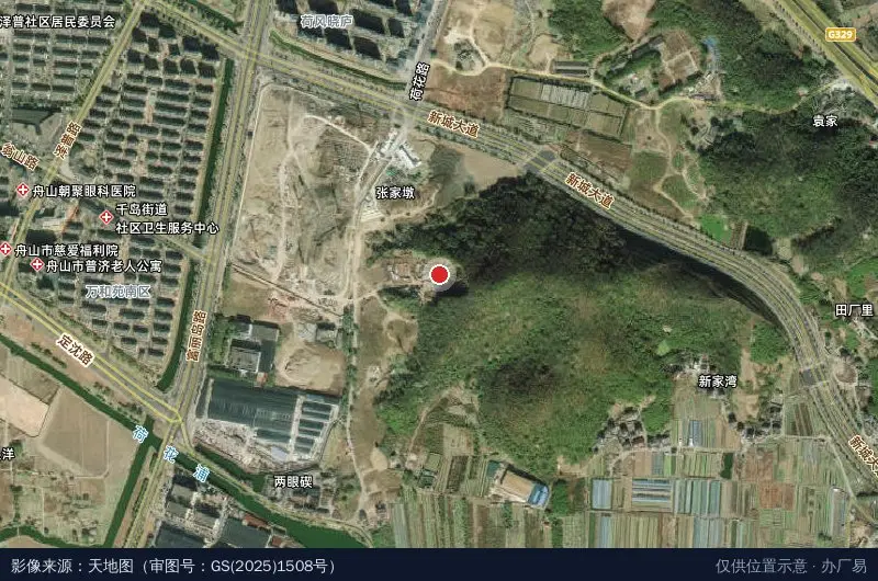 临城工业园九道/富丽岛路(路口)卫星位置示意图