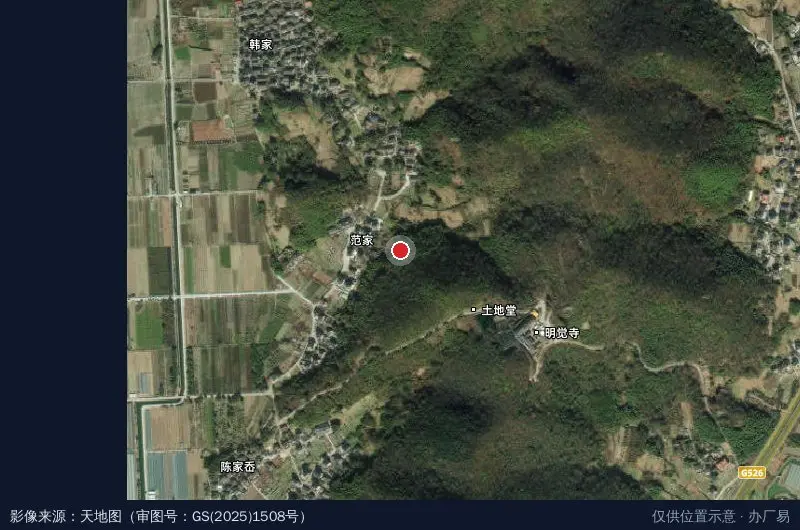 小山干工业区-西南门卫星位置示意图