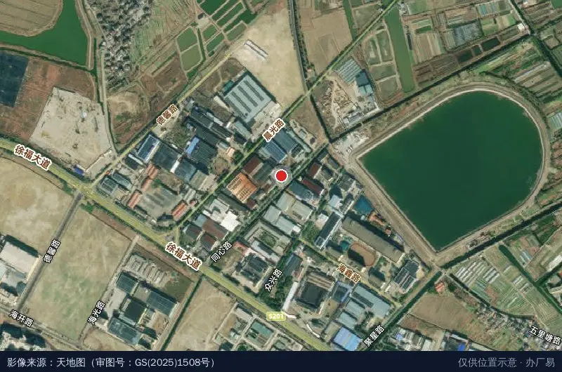 岱山蟹文化产业园-1号大棚卫星位置示意图