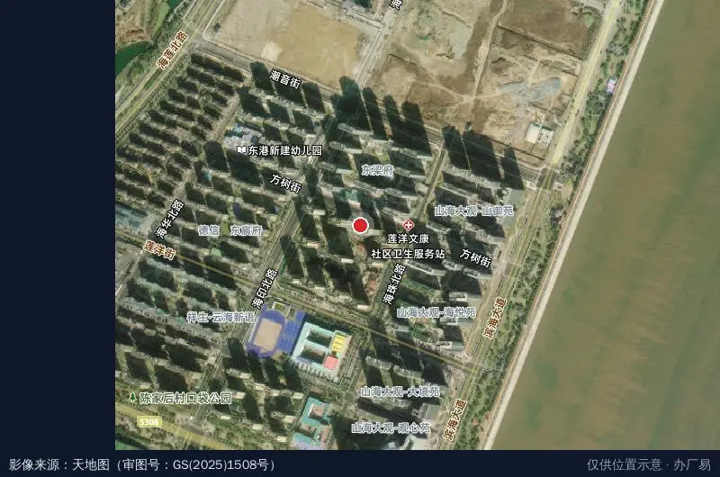 普陀国际影视创新产业园卫星位置示意图