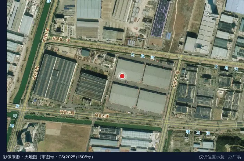 舟山海洋产业集聚区卫星位置示意图
