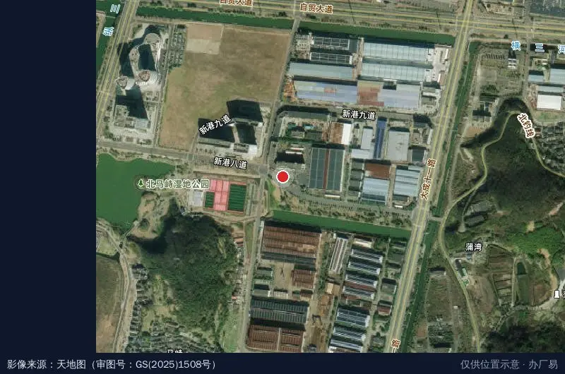 舟山经济开发区卫星位置示意图