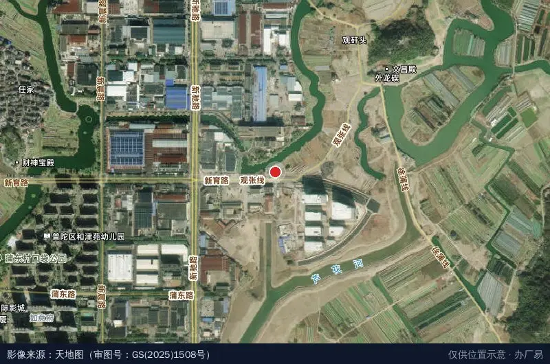 普陀湾创业园区卫星位置示意图
