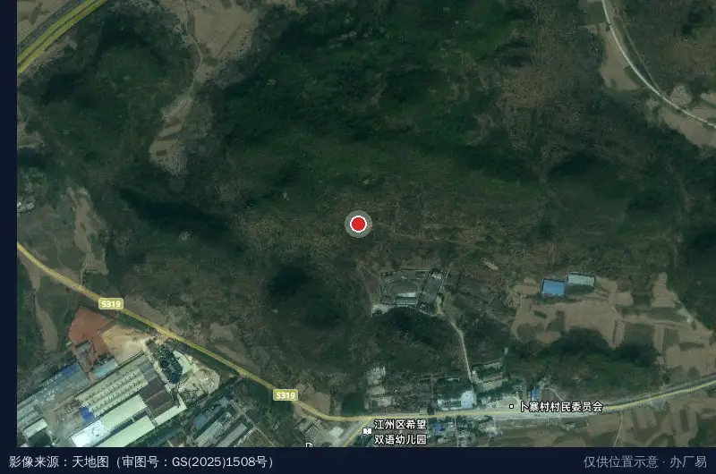 卜寨工业区卫星位置示意图