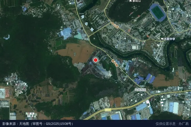 广西溜溜果园产业园卫星位置示意图