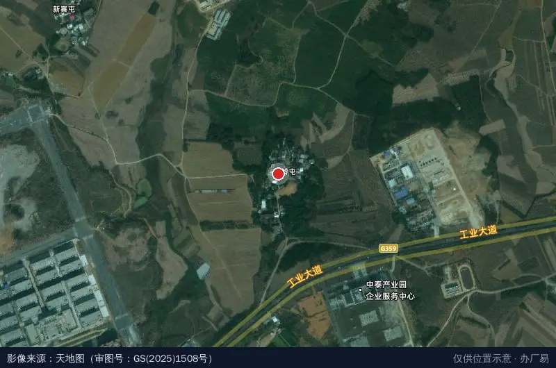 中泰崇左产业园金象科技园一期卫星位置示意图