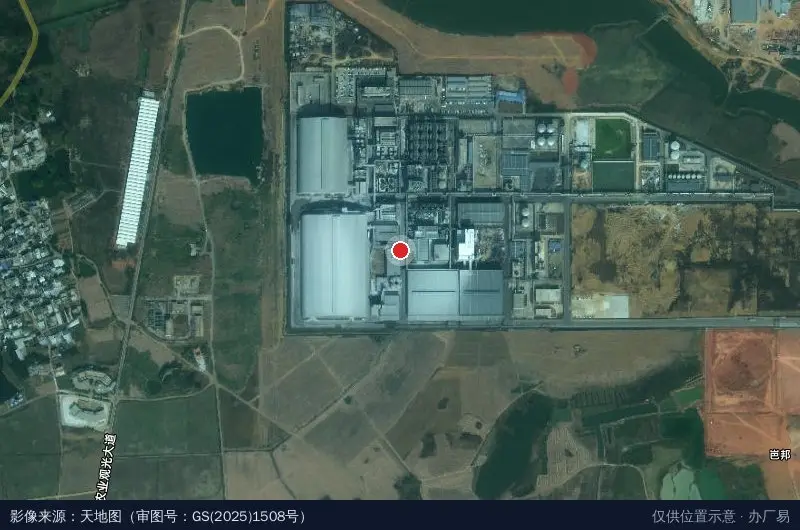 广西久洋禾公司甜蜜之光现代甘蔗产业园卫星位置示意图
