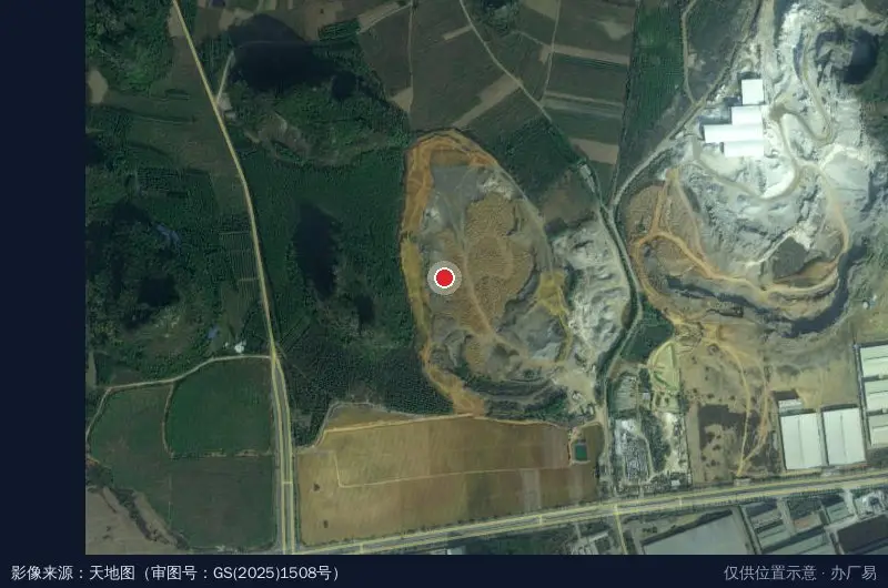 广西剑麻-林产循环科技产业园卫星位置示意图