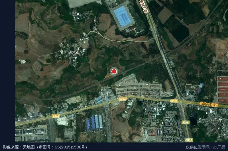 凭祥产业园宁明片区落地加工园区(A区)卫星位置示意图