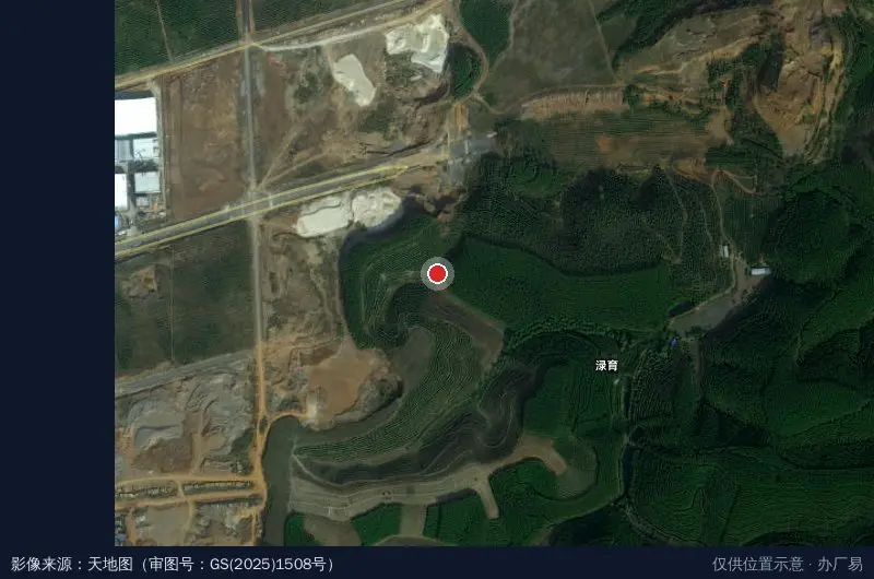南宁空港扶绥经济区桂民投产业园9标项目经理部卫星位置示意图