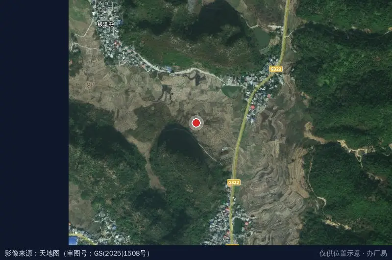 南山村集体经济产业园卫星位置示意图