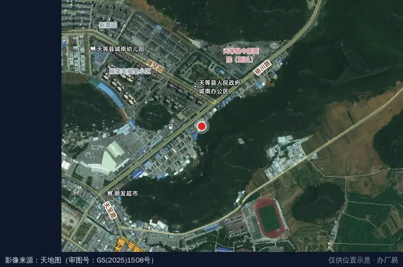 仕民新区卫星位置示意图