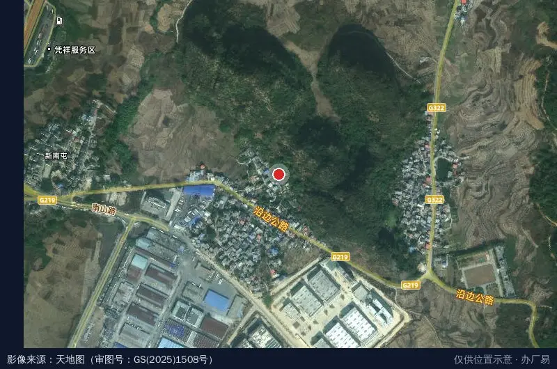 万通物流园卫星位置示意图