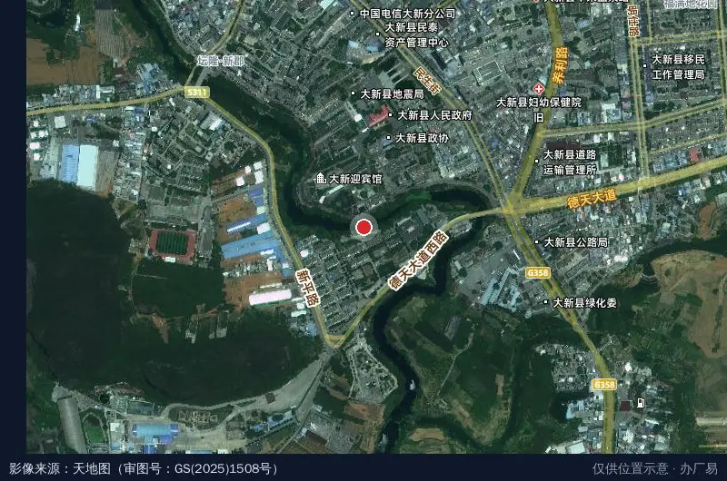 农民工创业园卫星位置示意图