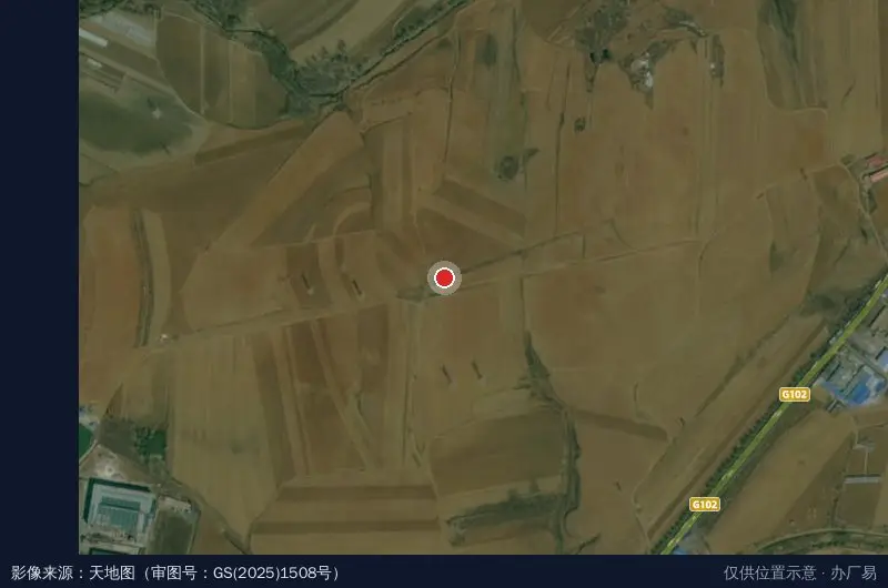 塔山工业区卫星位置示意图