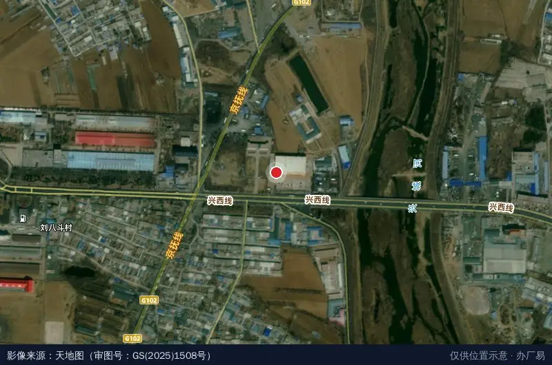 兴城市大红门商贸物流园卫星位置示意图