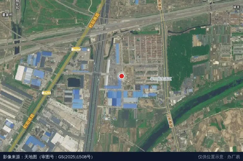 山东凯尔工业园卫星位置示意图