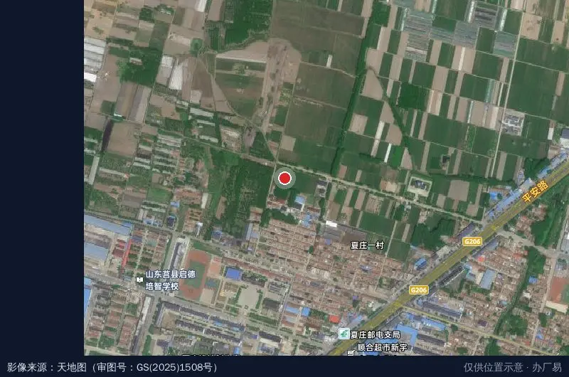 夏庄工业区卫星位置示意图