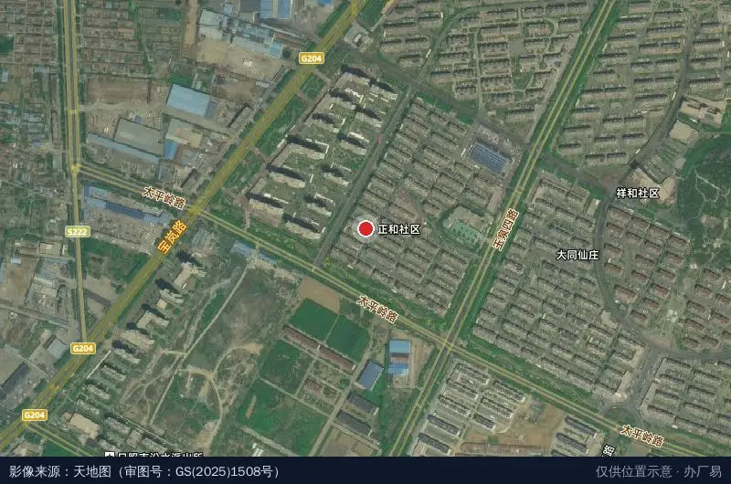 鲁圣工业园卫星位置示意图